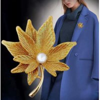 XSB220 - Yellow Floral Saree Brooch